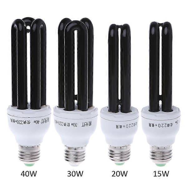 E27 15/20/30/40W UV Fluorescerende Blacklight CFL Pære 220V