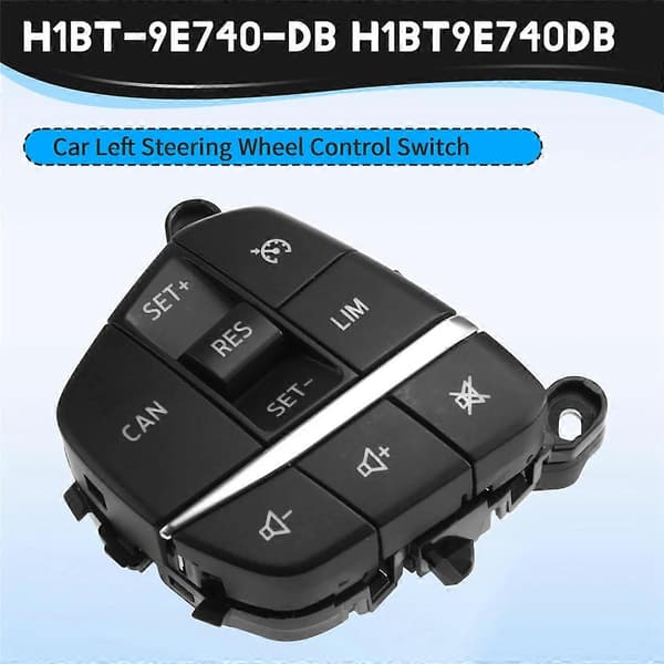 H1BT-9E740-DB Left Steering Wheel Switch Audio Volume Cruise Control Button for Fiesta MK4 Focus Sharpness 2019-21CJY Black