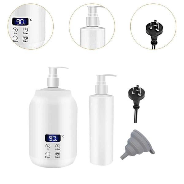 Yhden pullon öljylämmitin monitoiminen tyhjillä pulloilla hierontaöljyn lämmitin white 15cmx10.1cm
