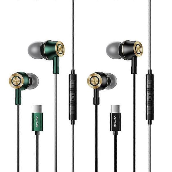 Kablede In-Ear USB-C / Type-C Grensesnitt Hodetelefoner med Digital Chip Black