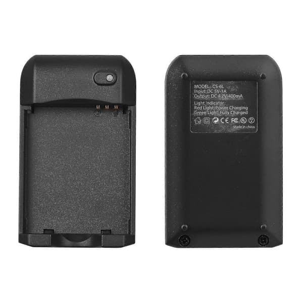 Np-6l Batterilader Med LED Indikatorlys + 2 stk. Np-6l Batterier 3.7v 700mah Med USB Ladekabel