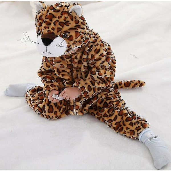 Ca Toddler's Dinosaur Kostym Barn Söt Huvad Onesie Djurkostym Halloween Jaguar 0-3 Months