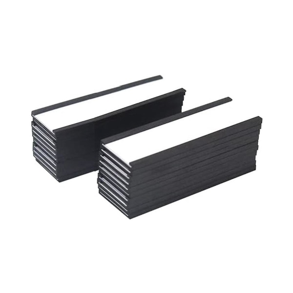 Magnetisk etiketholder 4x1,57 tommer 20 pakker C-kanal hvidt papirkort Beskyttelsesfilm Stærk magnetrod fri aftagelig