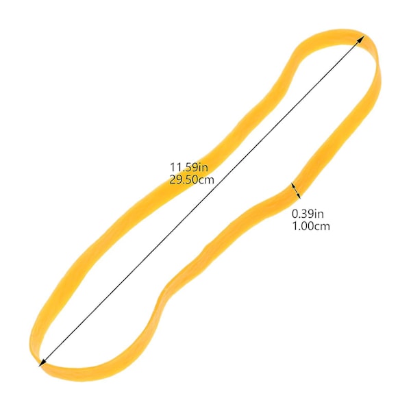 45 st Gummiband Stora Tjocka Elastiska Gummiband Kraftiga Sopsäckband Rep Yellow 29.5X1CM