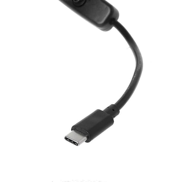 USB Typ C med PÅ/AV-strömbrytare Strömknapp 27cm Laddningsförlängningskabel