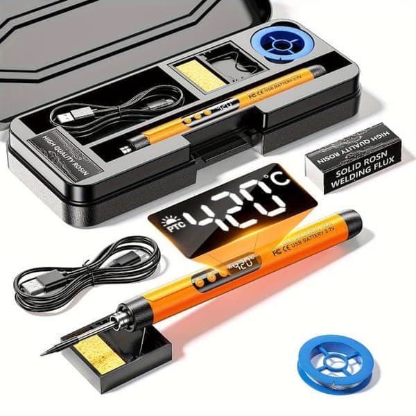 Soldering Iron - Portable USB Rechargeable Digital Pen with 3 Temperature Settings