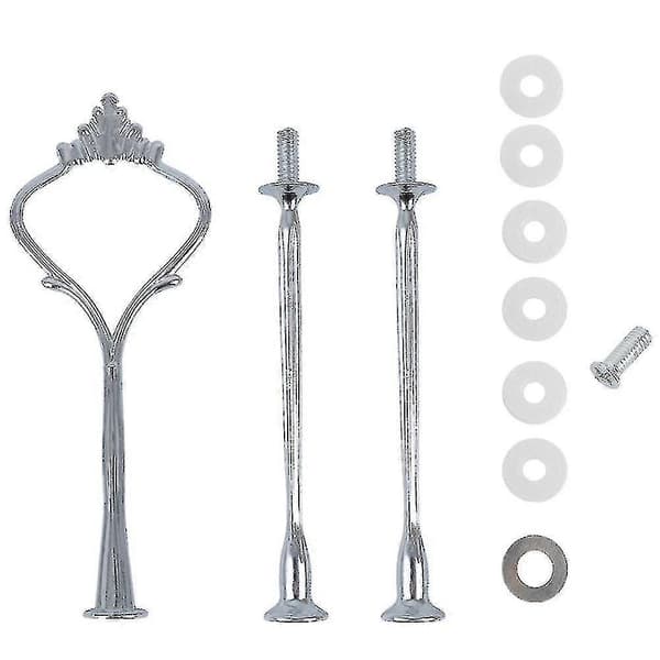 10 Sæt Kage Stand Beslag Sæt Lagdelt Bakke Til 3-Lags Kage Stand Holder Hardware Silver
