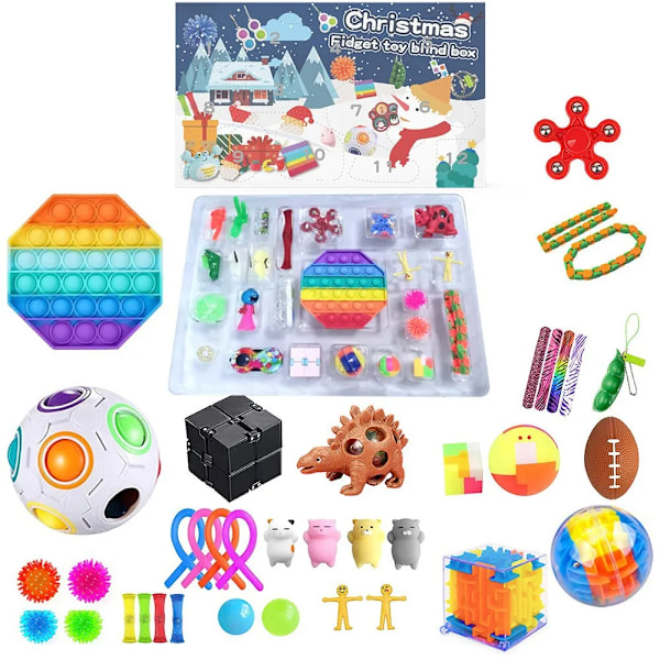 Julkalender Presentask för Flickor Barn DIY Smycken Hårclips Leksak 24 Dagar Nedräkning Julkalender Nyår Julgåva 202 style 4