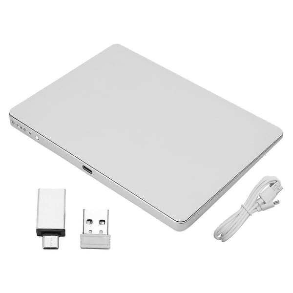 Bluetooth Touchpad Multi-Funktions Gestus Trackpad Genopladelig Trådløs Touchpad til Bærbar IPad I White
