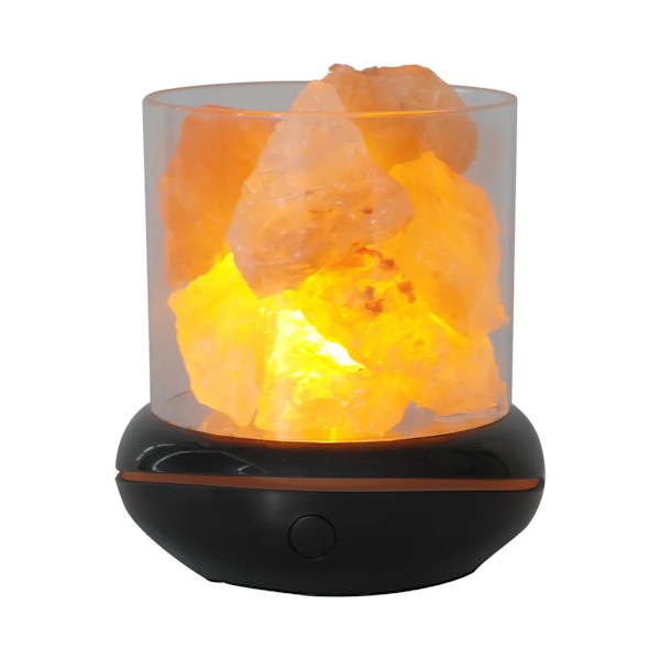 Saltlampa Saltsten Nattlampa Aromdiffusor Dimmerbrytare 7 Färger LED Kristall Nattlampa Portabel USB För Bil Hem Kontor Sovrum Skrivbordsdekor
