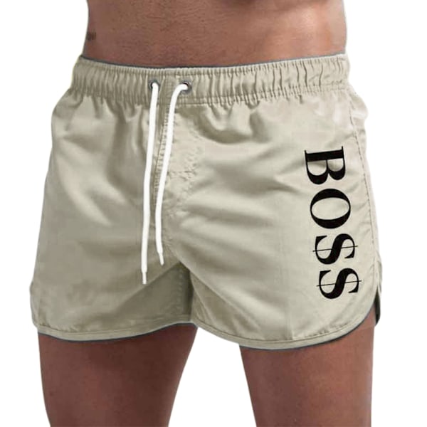 Miesten Boss Sport Fitness -uintilautahousut uima-asut uima-asut rantauimapuku rento aprikoosi Apricot 2XL