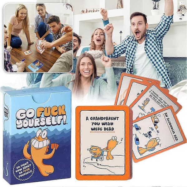 Voksen Go Fish-spill Kompakt bærbart design for hjemmefest 3pcs
