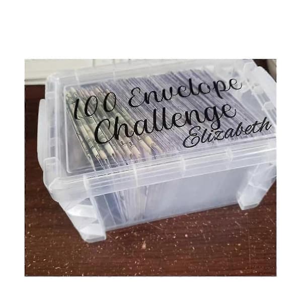 100 Envelope Challenge Box Set Enkel og morsom måte å spare 10 000, 100 Envelopes Challenge Box-CE