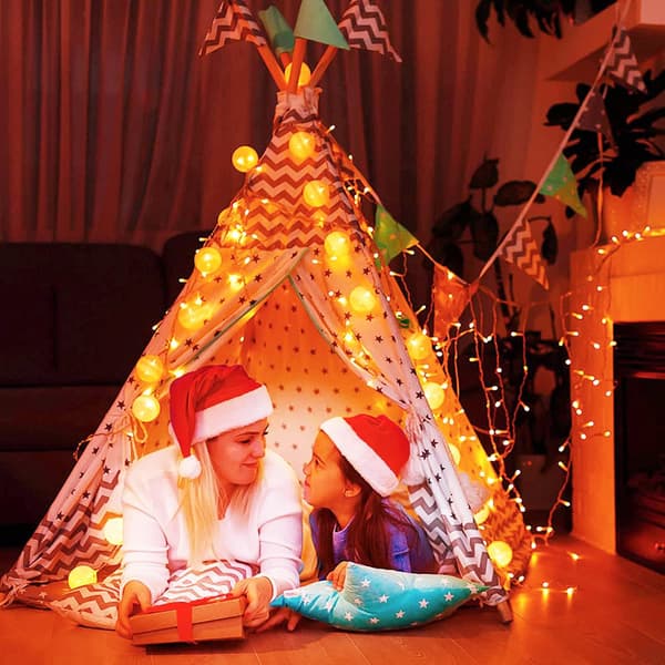 Varmhvite innendørs julelys, 10 meter 100 LED julelys Orange