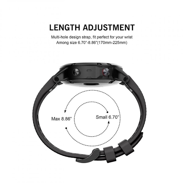 Tech-Protect Garmin Fenix 5/6/6 Pro/7 Armbånd Glatt Svart 40