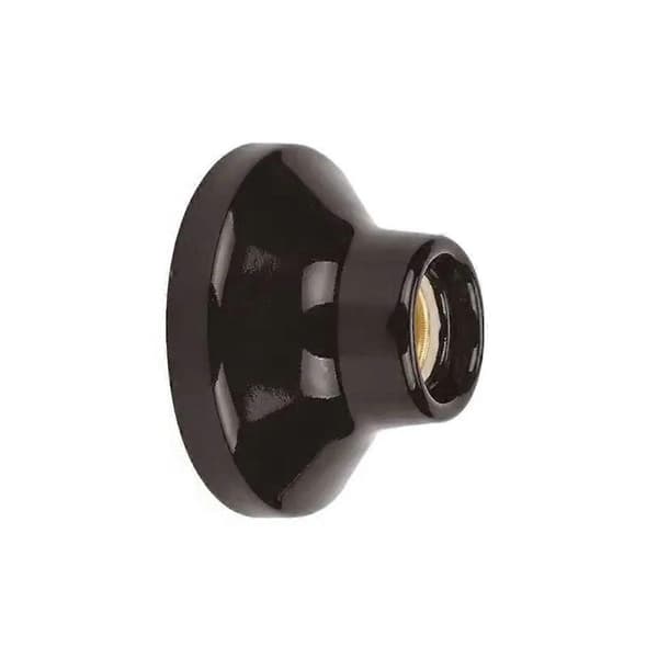 DIY keramisk lampeholder, LED-lysfesteholderbase for soverom Black