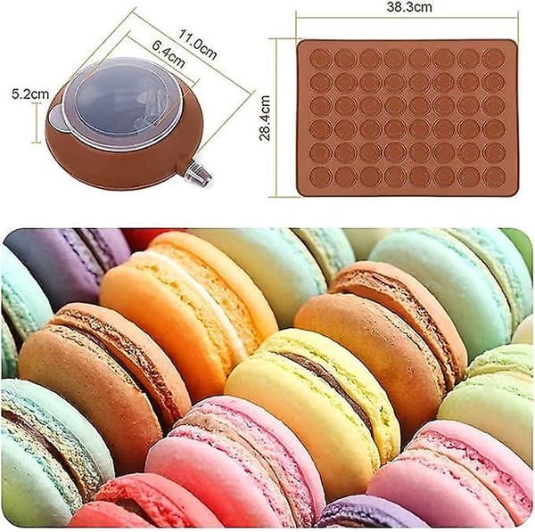 Macaron Silikone Bageform Sæt, Non-Stick 48 Kapacitet Macaroon Bageplade, Franske Macarons