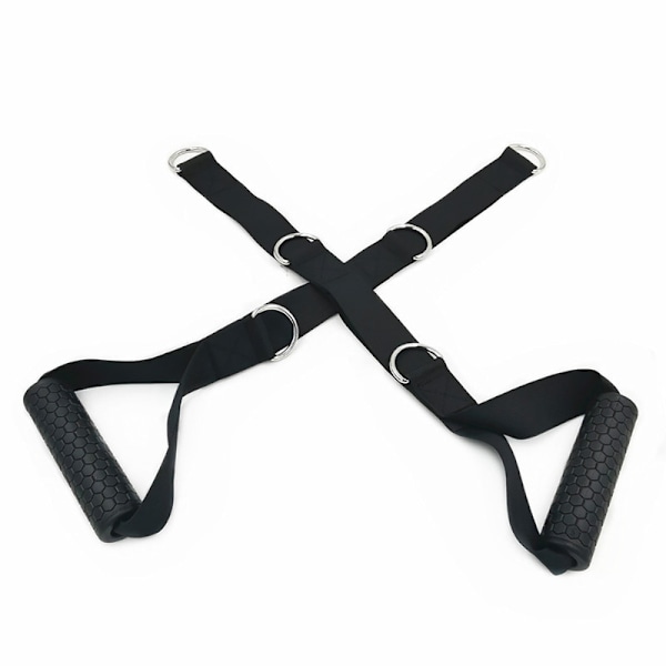 One hand pull handle resistance band cable