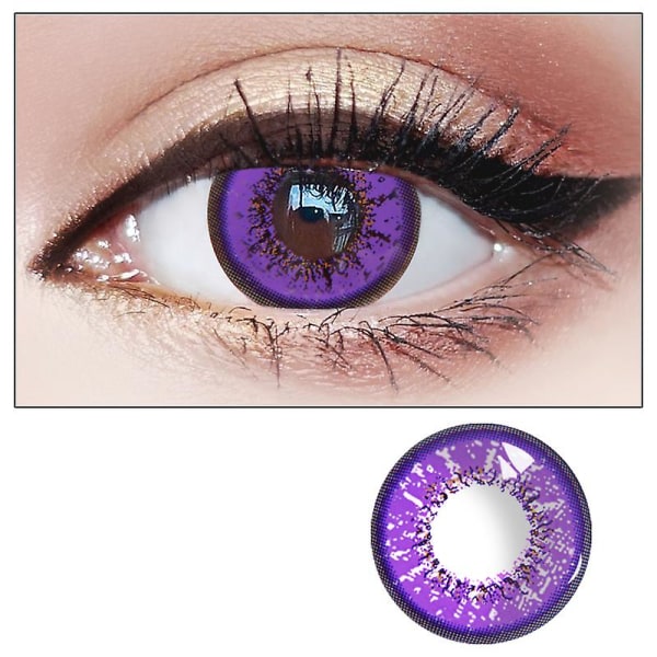 Øjenkontaktlinser Halloween Cosmetic Cosplay Vampyrfarvet Lens Grandiosa Purple