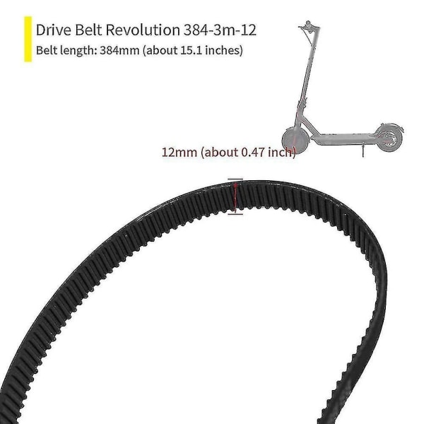 3 stk 3m-384-12 Drivreim For Elektrisk Sykkel E-sykkel Scooter Motorsykkel