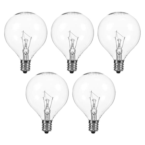 5 STK E12 Duftvoks Diffuserlampe 25W Dimbar Globus Klar Lyspære transparent color 7.00X5.00X5.00CM