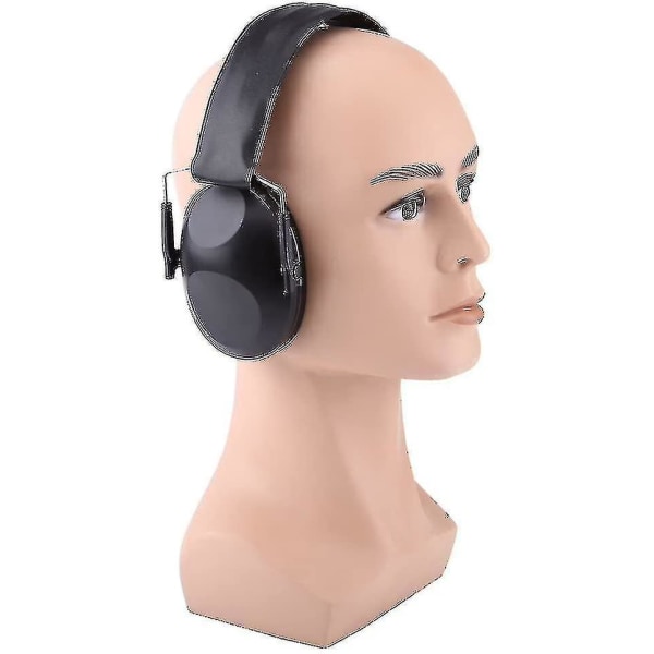 Støjreducerende hovedtelefoner Lydtætte, foldeligt hovedbøjle øreværn Beskyttende ørestøjfare til industrielt arbejde, skydning, jagt (sort)