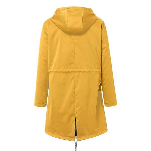 1/2/3/5 Hettematte myk damejakke Vanntett regnjakke utendørs gul 4XL yellow 4XL 1Set