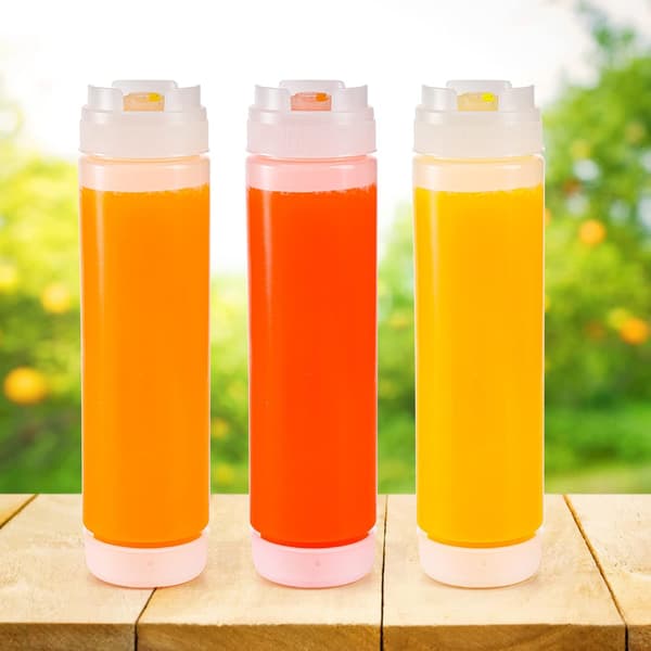 6-pack Reusable Food Grade Squeeze Bottles for Ketchup, Mustard