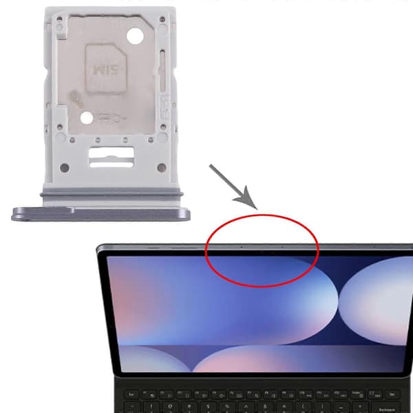 Til Samsung Galxy Tab S10+ / S10 Ultra SIM+Micro SD-kortbakke Grey