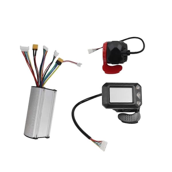24V 250W Vikbart Scooter Styrkit El-Scooter Styrenhet LCD-Display Broms Gasreglage Set SilverBlack
