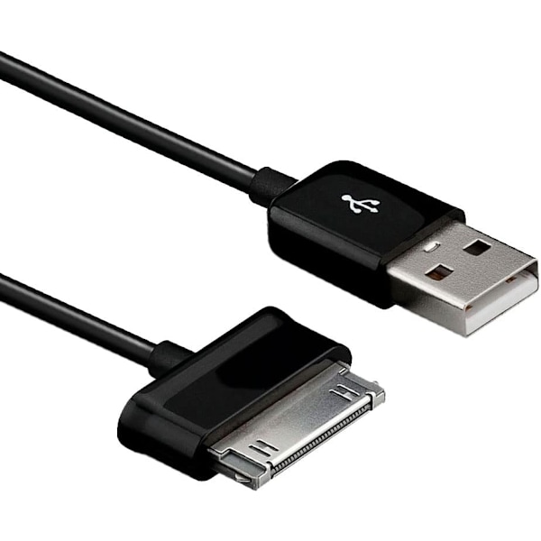 USB Datakabel Oplader Datakabel Datasync Sort til Samsung Galaxy TAB 2 10.1 P1000 7.1 Oplader