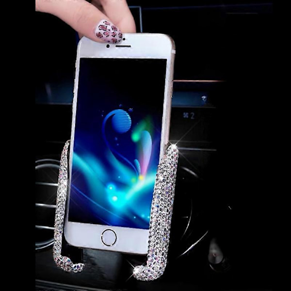 Diamant Biltelefonholder Multifunksjonell Luftventilholder CJY Purple