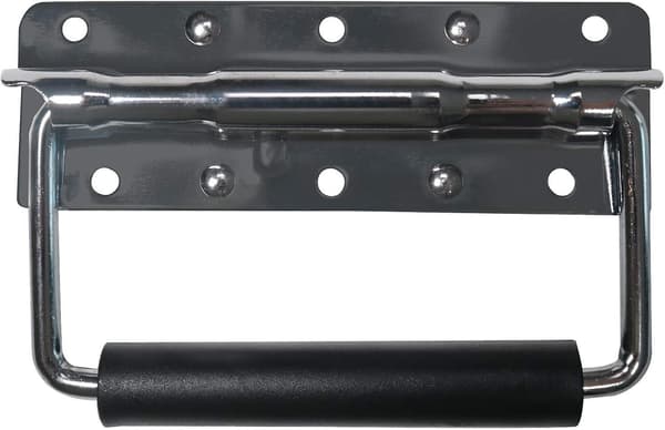 Sett med 2 sammenleggbare fjærhåndtak (12,5 x 4 cm) med 6 hull - Sølv