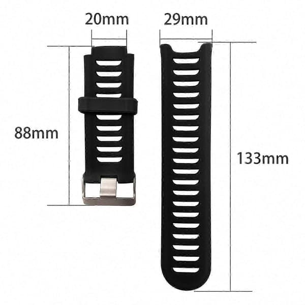 Garmin Forerunner 910XT Silikone Urrem Udskiftningsrem til Garmin Forerunner 910Xt Black
