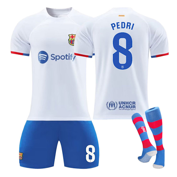 2324 Barcelona udebane sæt børn student træning voksen sæt trøje sportsuniform herre og dame fodbolduniform NO.8 NO.8 NO.8 3XL