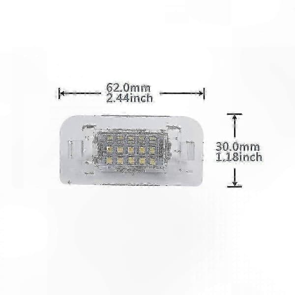 2st LED-nummerskyltsbelysning för B-klass W246 W242, CANBUS felfri