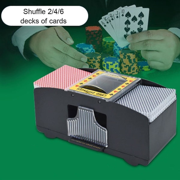 Utomatic Card Shuffler 6 Deck Electric, pelikorttien sekoituspatteri toimii pokerikorttipelissä perhepelissä