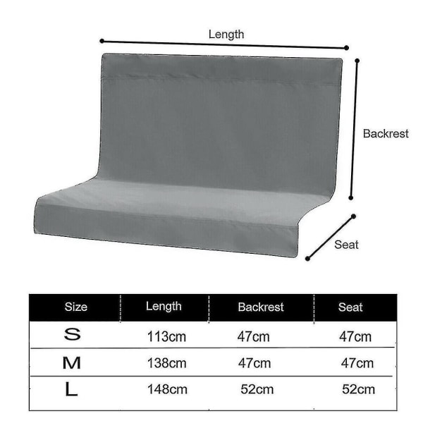 Nytt erstatningsdel for svingesetetrekk Hage svingende benk/hengeseng 2/3 seter 148*100cm