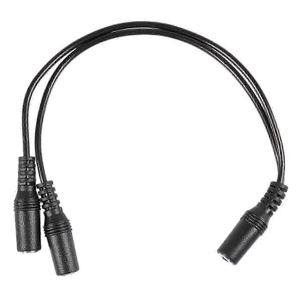 Sort 28 cm Stereo lydkabel hun til dobbelt 3,5 mm Jack Y-splitter