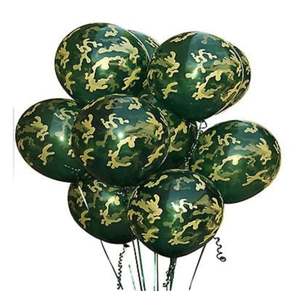 10 stk kamuflasjeballonger perfekt for utendørs temajakt eller fest