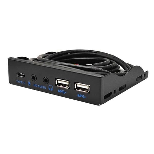 USB-frontpanel til pc USB3.2 Gen2 10 Gbps Type C + 19-bens USB3.0-hub