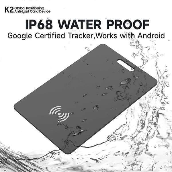 Wallet Finder til Android, 1,8 mm tynd trådløs genopladelig Bluetooth Item Locator, til Find Hub App Black
