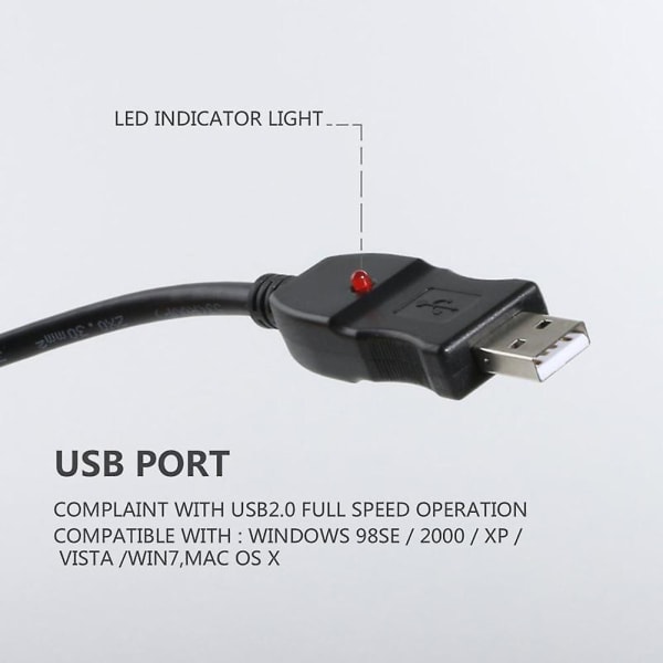 3m USB hann til xlr hunn mikrofon USB mikrofon link kabel Ny [DB] black
