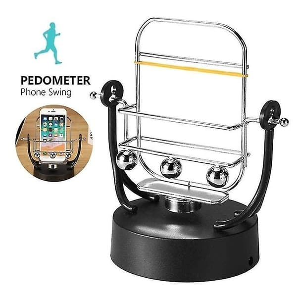 Automatic Walking Swing Phone Pedometer Stepper, Powered by USB Rocker Switch (FMY) black