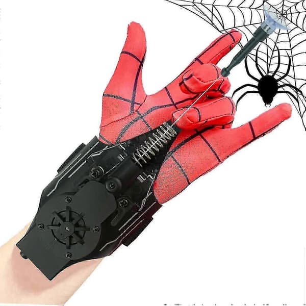 Barn Web Shooters Edderkoppsilke-utskyter - USB-lading Tau Superhelt Cosplay Armbeskyttere (bp Black