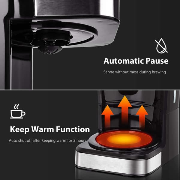 Espresso Machine, Drip Coffee Maker, 1.5L, Coffee Maker 950w Tea Maker Drip Coffee Maker With Glass Carafe, Keep Warm, Touch Screen