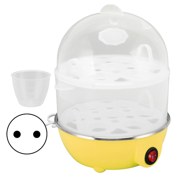 Egg Cooker for Home 350W 2 Layers 14 Eggs Automatic Shut-off Safe Durable PP Egg Cooker With Measuring Cup