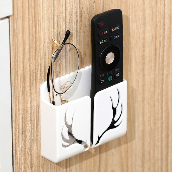 Monitoiminen Antlers Mobile Phone Kaukosäätimen säilytyslaatikko Seinälle asennettavat telineet Punch-free-mobiili