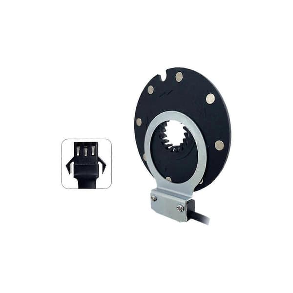 Elektrisk cykel magnetisk effektsensor 36/48v pedalassistent sensor F-8c magneter dobbelte Hall-sensorer Pas S Black