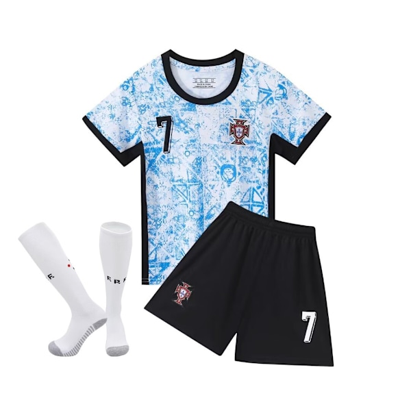 24-25 Portugal Borta 7 Ronaldo Fotbollströja Barn Jersey 14-30 Yards XL